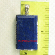 Load image into Gallery viewer, 9220022-Solid-Sterling-Silver-Rectangle-Blue-Lapis-Lazuli-Pendant-Necklace