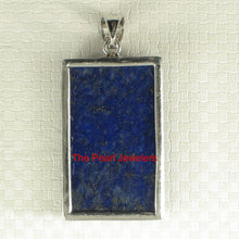 Load image into Gallery viewer, 9220022-Solid-Sterling-Silver-Rectangle-Blue-Lapis-Lazuli-Pendant-Necklace