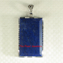 Load image into Gallery viewer, 9220022-Solid-Sterling-Silver-Rectangle-Blue-Lapis-Lazuli-Pendant-Necklace