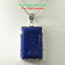 Load image into Gallery viewer, 9220026-Solid-Sterling-Silver-Large-Blue-Lapis-Lazuli-Pendant-Necklace