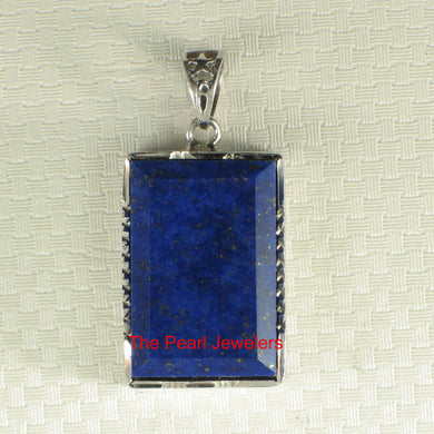 9220030-Solid-Sterling-Silver-Rectangle-Blue-Lapis-Lazuli-Pendant-Necklace