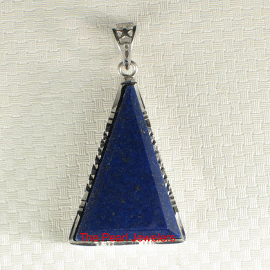 9220040-Solid-Sterling-Silver-Triangle-Blue-Lapis-Lazuli-Pendant-Necklace