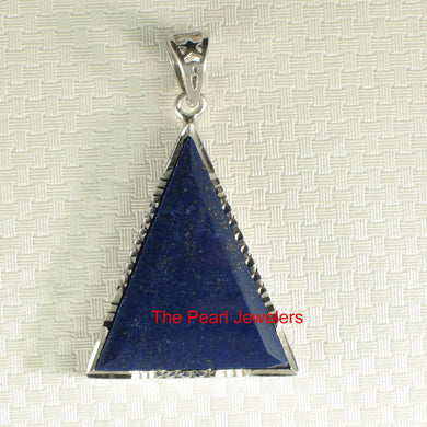 9220041-Solid-Sterling-Silver-Triangle-Blue-Lapis-Lazuli-Pendant-Necklace