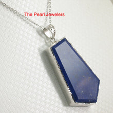 Load image into Gallery viewer, 9220050-Large-Blue-Lapis-Lazuli-Solid-Sterling-Silver-Pendant-Necklace