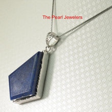 Load image into Gallery viewer, 9220052-Solid-Sterling-Silver-Blue-Lapis-Lazuli-Pendant-Necklace