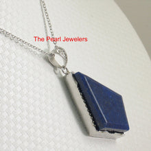 Load image into Gallery viewer, 9220052-Solid-Sterling-Silver-Blue-Lapis-Lazuli-Pendant-Necklace