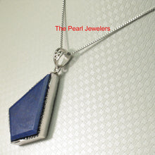 Load image into Gallery viewer, 9220053-Solid-Sterling-Silver-Blue-Lapis-Lazuli-Pendant-Necklace