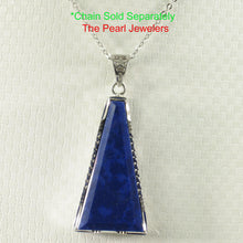 Load image into Gallery viewer, 9220064-Genuine-Blue-Lapis-Lazuli-Solid-Sterling-Silver-Pendant-Necklace