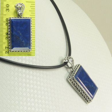 9220071-Genuine-Blue-Lapis-Lazuli-Pendant-Necklace-Solid-Sterling-Silver