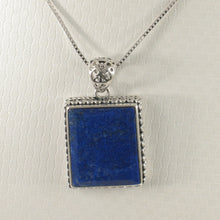 Load image into Gallery viewer, 9220072B-Genuine-Blue-Lapis-Lazuli-Pendant-Necklace-Solid-Sterling-Silver