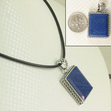 Load image into Gallery viewer, 9220072B-Genuine-Blue-Lapis-Lazuli-Pendant-Necklace-Solid-Sterling-Silver