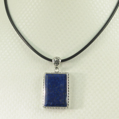 9220073C-Genuine-Blue-Lapis-Lazuli-Pendant-Necklace-Solid-Sterling-Silver