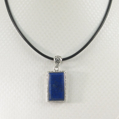 9220075-Genuine-Blue-Lapis-Lazuli-Pendant-Necklace-Solid-Sterling-Silver