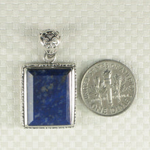 Load image into Gallery viewer, 9220076-Solid-Sterling-Silver-Genuine-Blue-Lapis-Lazuli-Pendant-Necklace