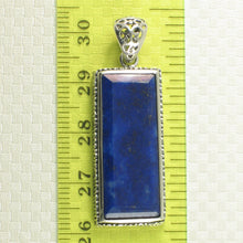 Load image into Gallery viewer, 9220078-Solid-Sterling-Silver-Genuine-Blue-Lapis-Lazuli-Pendant-Necklace