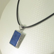 Load image into Gallery viewer, 9220080-Solid-Sterling-Silver-Genuine-Blue-Lapis-Lazuli-Pendant-Necklace