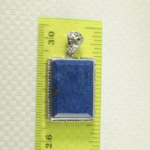 Load image into Gallery viewer, 9220080-Solid-Sterling-Silver-Genuine-Blue-Lapis-Lazuli-Pendant-Necklace