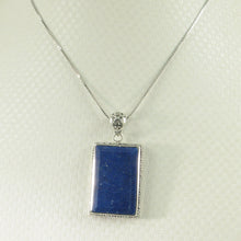 Load image into Gallery viewer, 9220083-Solid-Sterling-Silver-Genuine-Blue-Lapis-Lazuli-Pendant-Necklace