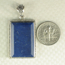 Load image into Gallery viewer, 9220083-Solid-Sterling-Silver-Genuine-Blue-Lapis-Lazuli-Pendant-Necklace