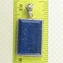 Load image into Gallery viewer, 9220083-Solid-Sterling-Silver-Genuine-Blue-Lapis-Lazuli-Pendant-Necklace