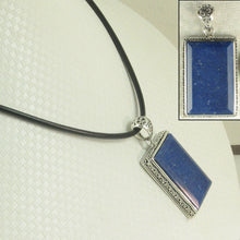 Load image into Gallery viewer, 9220083-Solid-Sterling-Silver-Genuine-Blue-Lapis-Lazuli-Pendant-Necklace