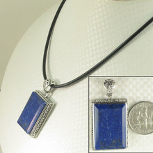 Load image into Gallery viewer, 9220084-Solid-Sterling-Silver-Genuine-Blue-Lapis-Lazuli-Pendant-Necklace