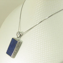 Load image into Gallery viewer, 9220085-Genuine-Blue-Lapis-Lazuli-Solid-Sterling-Silver-Pendant-Necklace