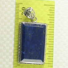 Load image into Gallery viewer, 9220085-Genuine-Blue-Lapis-Lazuli-Solid-Sterling-Silver-Pendant-Necklace