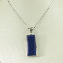 Load image into Gallery viewer, 9220086-Solid-Sterling-Silver-Natural-Blue-Lapis-Lazuli-Pendant-Necklace