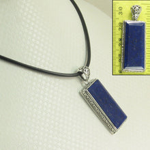 Load image into Gallery viewer, 9220086-Solid-Sterling-Silver-Natural-Blue-Lapis-Lazuli-Pendant-Necklace