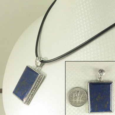 9220090-Solid-Sterling-Silver-Natural-Genuine-Blue-Lapis-Pendant-Necklace