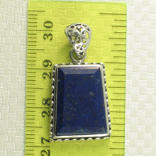 Load image into Gallery viewer, 9220091-Solid-Sterling-Silver-Genuine-Blue-Lapis-Lazuli-Pendant-Necklace