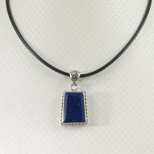 Load image into Gallery viewer, 9220091-Solid-Sterling-Silver-Genuine-Blue-Lapis-Lazuli-Pendant-Necklace