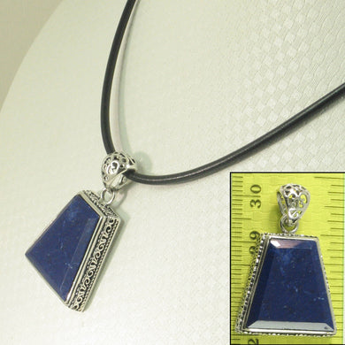 9220096-Solid-Sterling-Silver-Natural-Gemstone-Blue-Lapis-Pendant-Necklace