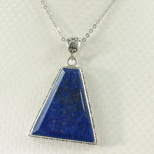 Load image into Gallery viewer, 9220102-Natural-Blue-Lapis-Lazuli-Solid-Sterling-Silver-Pendant-Necklace