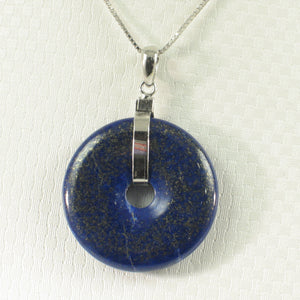 9220124-Real-Solid-Sterling-Silver-Blue-Lapis-Lazuli-27mm-Donut-Pendant-Necklace