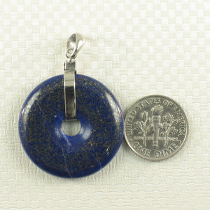 9220124-Real-Solid-Sterling-Silver-Blue-Lapis-Lazuli-27mm-Donut-Pendant-Necklace