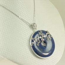 Load image into Gallery viewer, 9220127-Solid-Sterling-Silver-Natural-Blue-Lapis-Lazuli-Pendant-Necklace