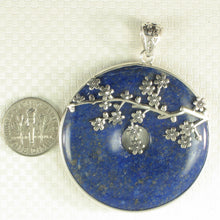 Load image into Gallery viewer, 9220127-Solid-Sterling-Silver-Natural-Blue-Lapis-Lazuli-Pendant-Necklace