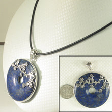 Load image into Gallery viewer, 9220128-Sterling-Silver-42mm-Natural-Blue-Lapis-Lazuli-Pendant-Necklace