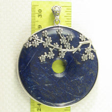 Load image into Gallery viewer, 9220129-Natural-Blue-Lapis-Lazuli-Sterling-Silver-52mm-Pendant-Necklace