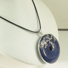 Load image into Gallery viewer, 9220130-Real-55mm-Blue-Lapis-Lazuli-Solid-Sterling-Silver-Pendant-Necklace
