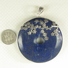 Load image into Gallery viewer, 9220130-Real-55mm-Blue-Lapis-Lazuli-Solid-Sterling-Silver-Pendant-Necklace