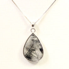 Load image into Gallery viewer, 9220133F-Sterling-Silver-Handcrafted-Black-Rutilated-Quartz-Pendant-Necklace