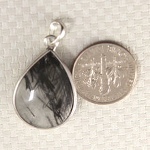 Load image into Gallery viewer, 9220133H-Natural-Black-Rutilated-Quartz-Sterling-Silver-Pendant