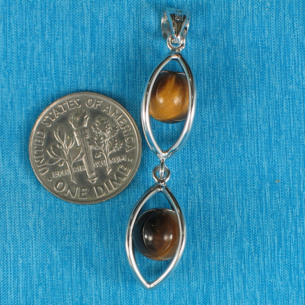 9229944-Tiger-Eye-Beads-Caged-Sterling-Silver-Lucky-Lanterns-Pendant-Necklace