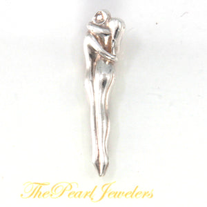 9230103 Sterling Silver Lovers Couple Hugging Pendant