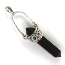Load image into Gallery viewer, 9230104- Obelisk-Shaped Black Onyx Sterling Silver Pendant