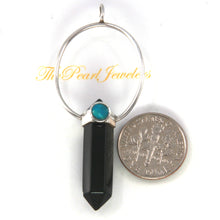 Load image into Gallery viewer, 9230105-Sterling-Silver-Obelisk-Shaped-Pendant-in-Black-Onyx