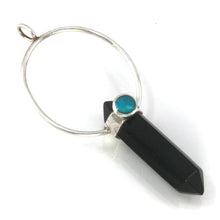 Load image into Gallery viewer, 9230105-Sterling-Silver-Obelisk-Shaped-Pendant-in-Black-Onyx
